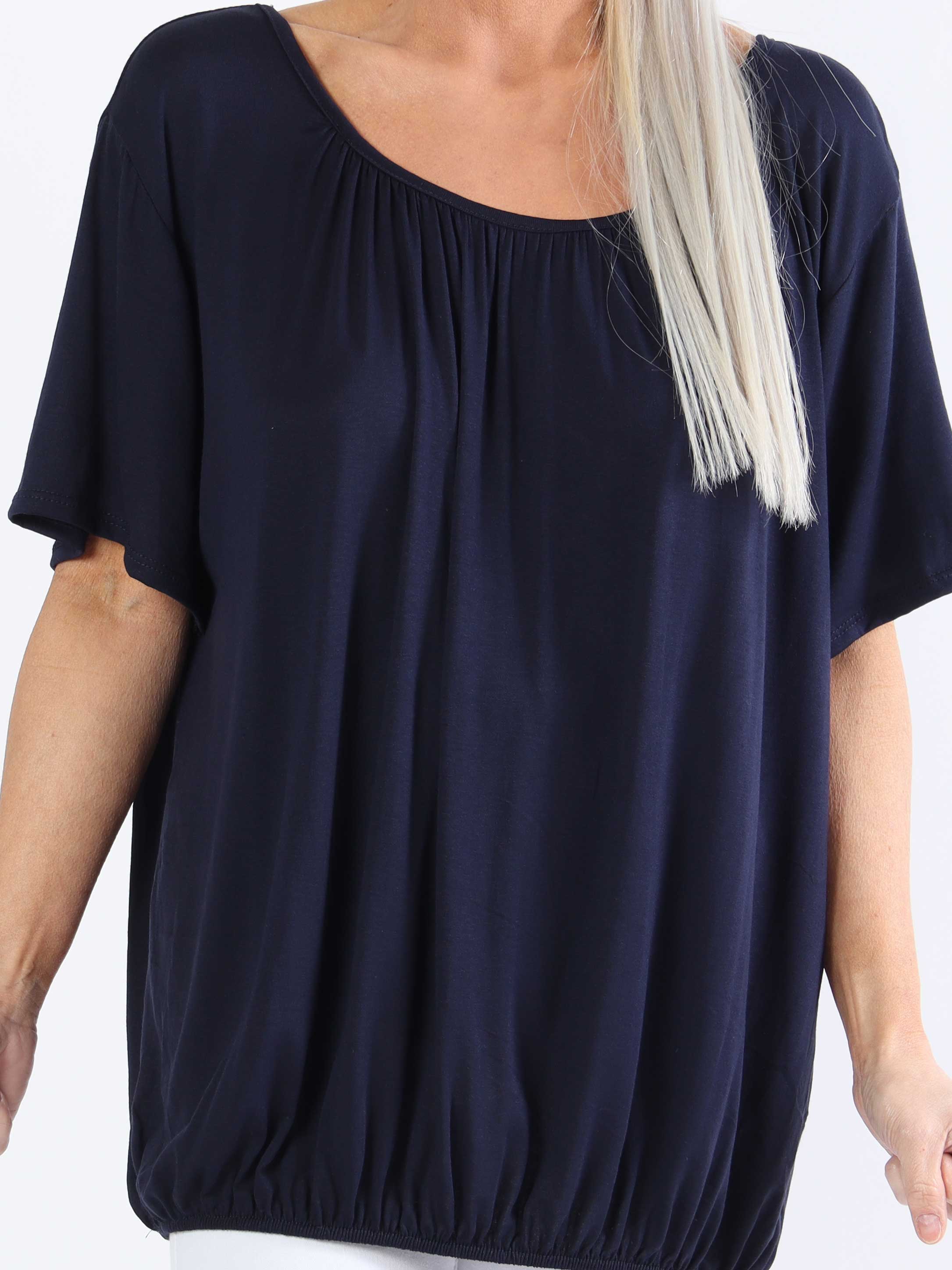 Miracle t-shirt - Basic t-shirt i plus size med resår i nederkanten (bestseller)